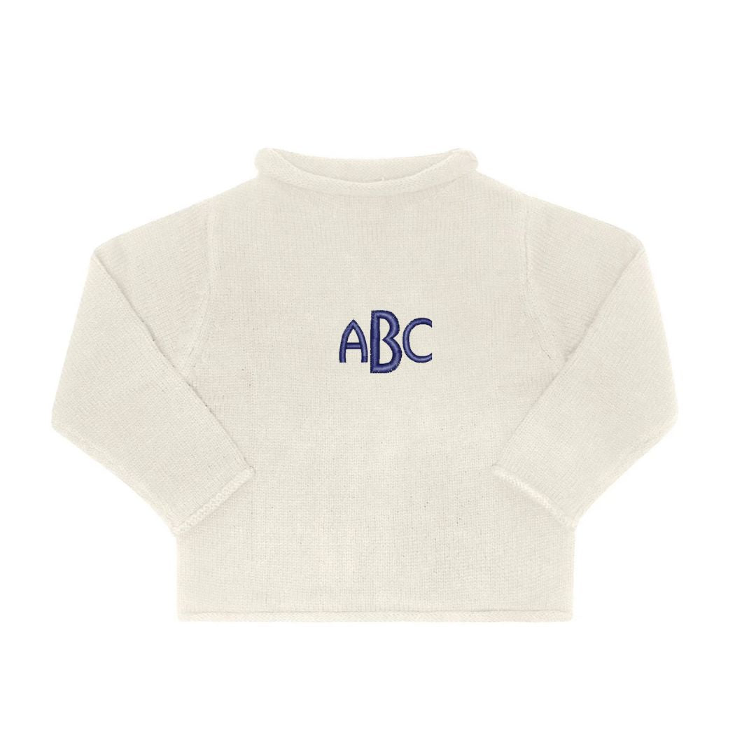 Rollneck sweater with monogram