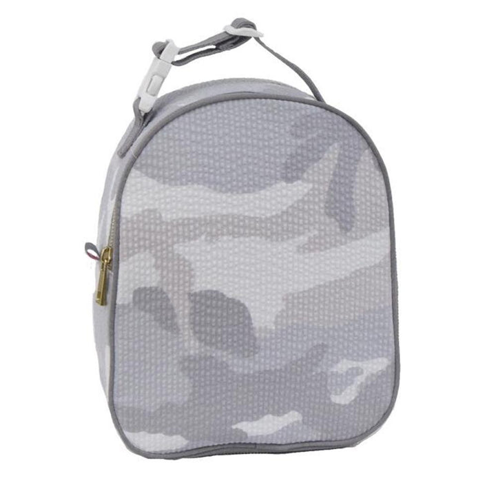 grey camo seersucker lunch box