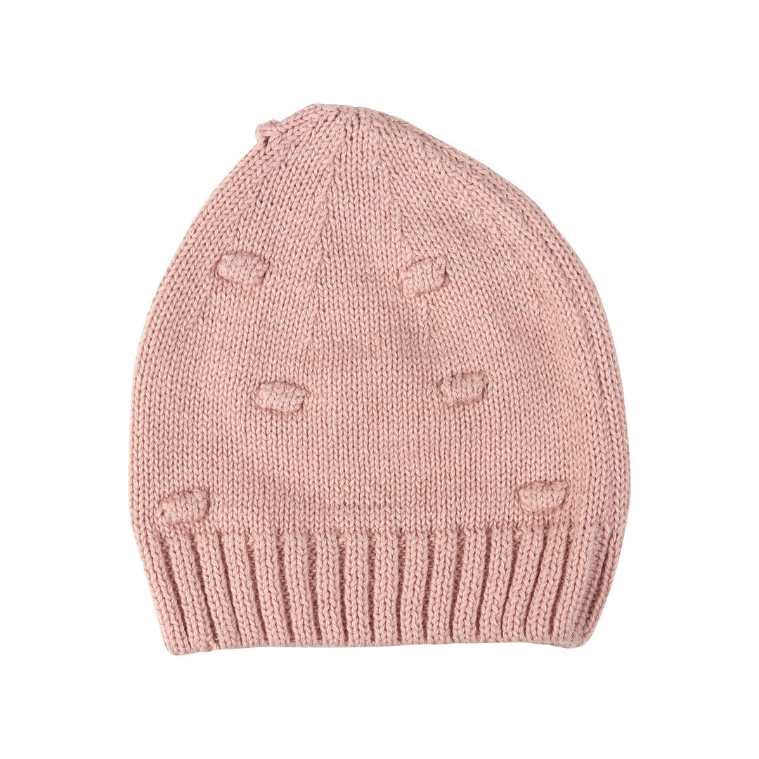 Organic Poppy Knit Hat in Pink Pearl 