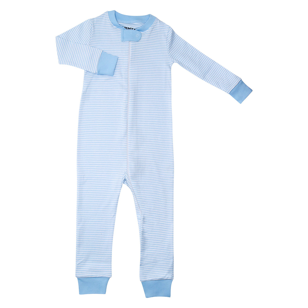 light blue footless romper