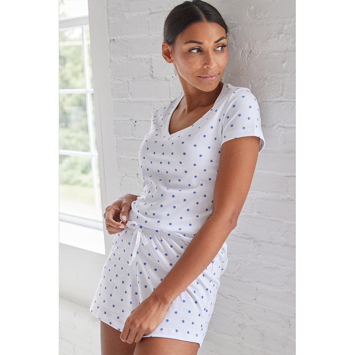 Women's Mini Star Shortie Set in Blue