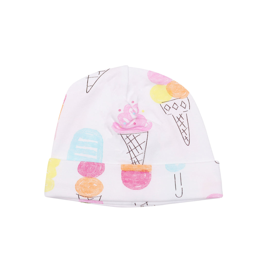 pink ice cream receiving hat