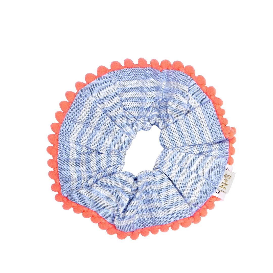 chambray striped scrunchie