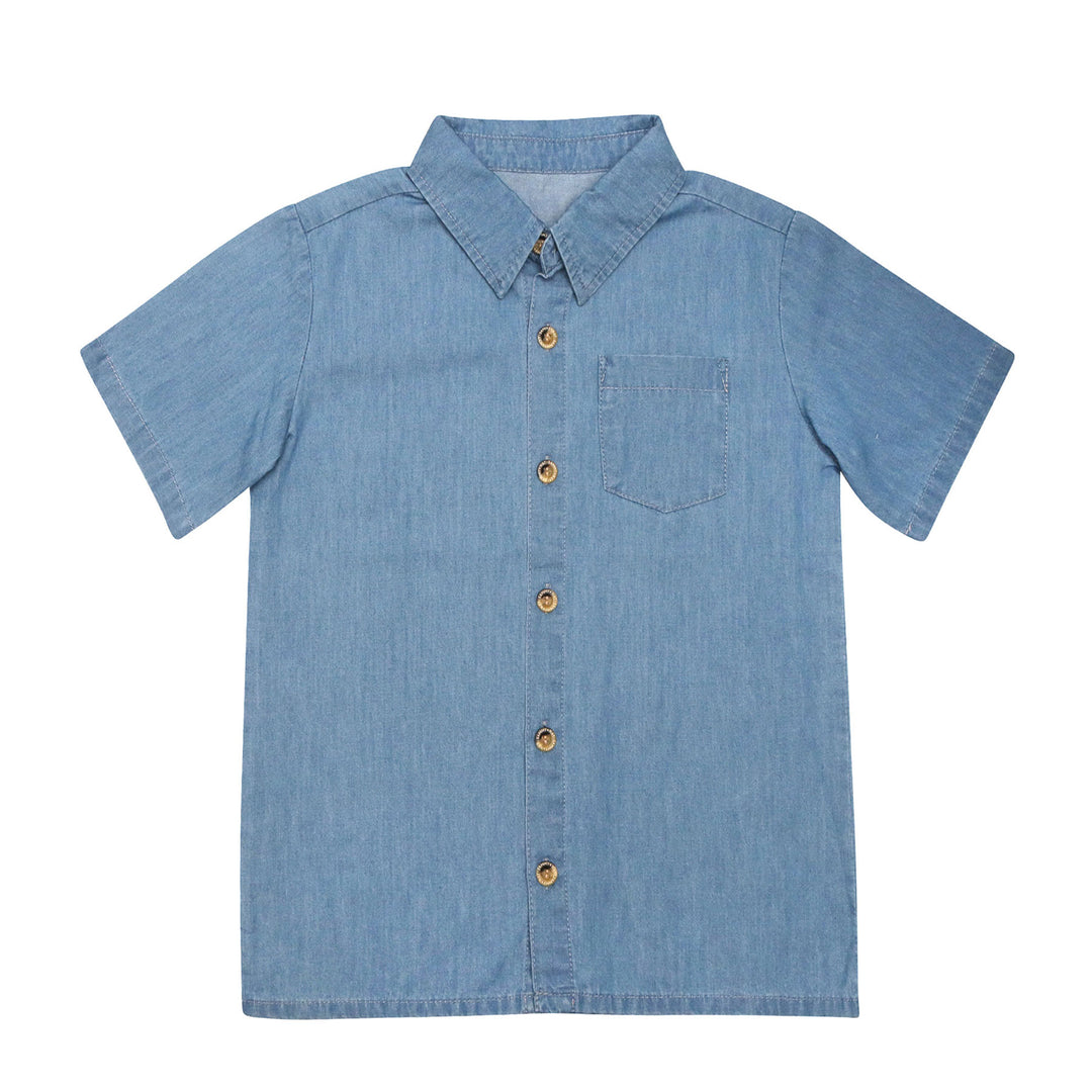 chambray short sleeve buttondown