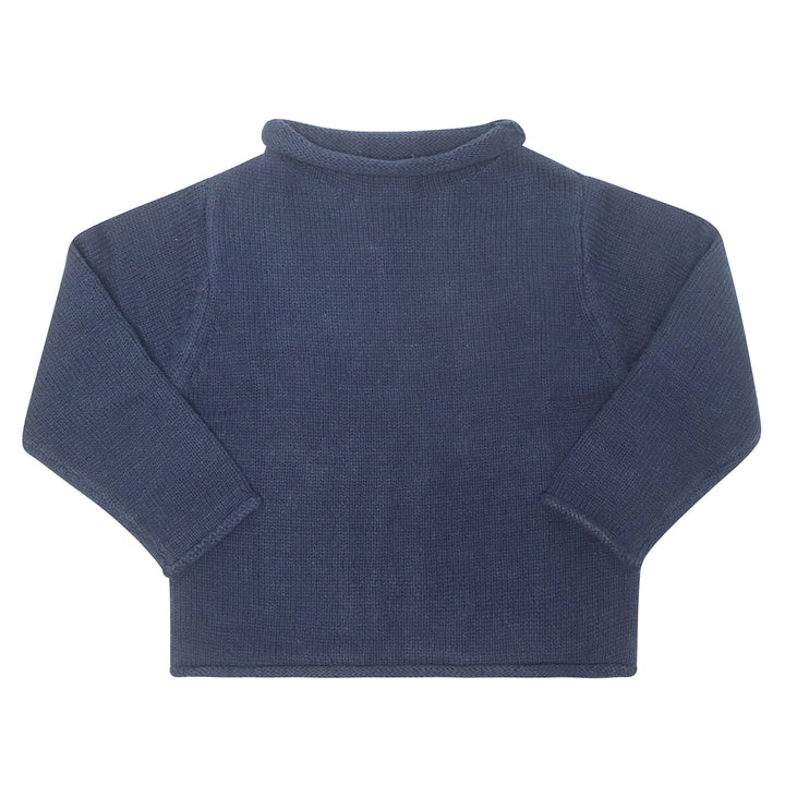 Rollneck Sweater in Black Iris (Navy)