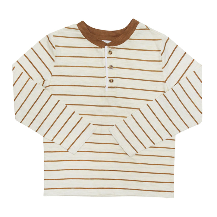 brown striped henley