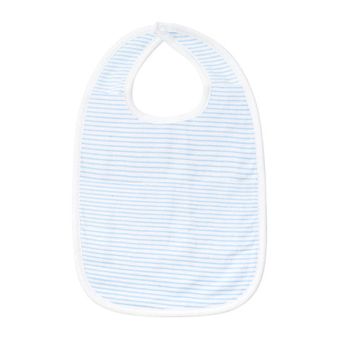 light blue striped bib