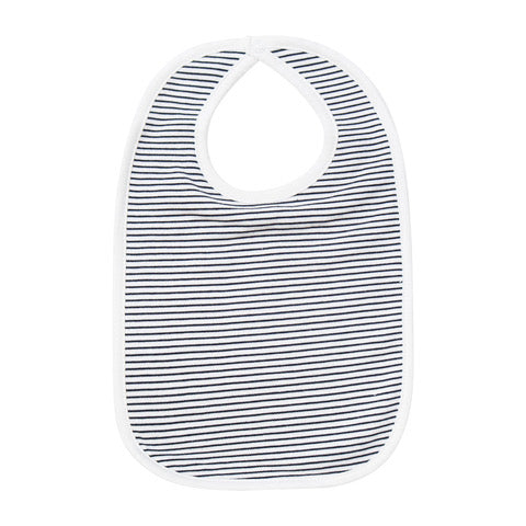 navy blue striped bib