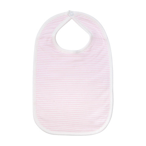 pink striped bib