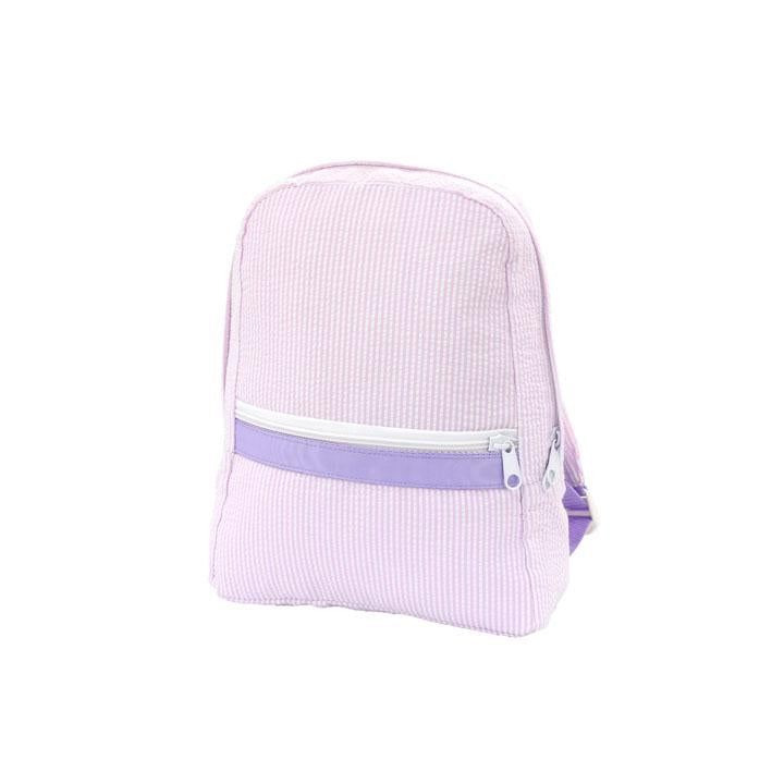 pink seersucker backpack