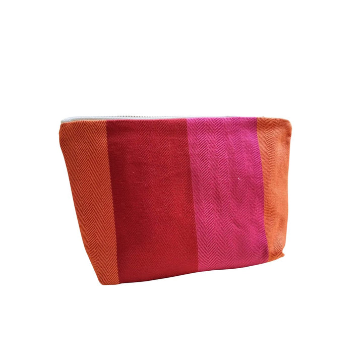 Zip Pouch in Red, Orange and Pink