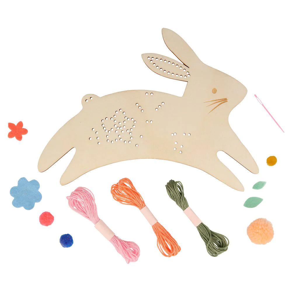 bunny embroidery kit contents