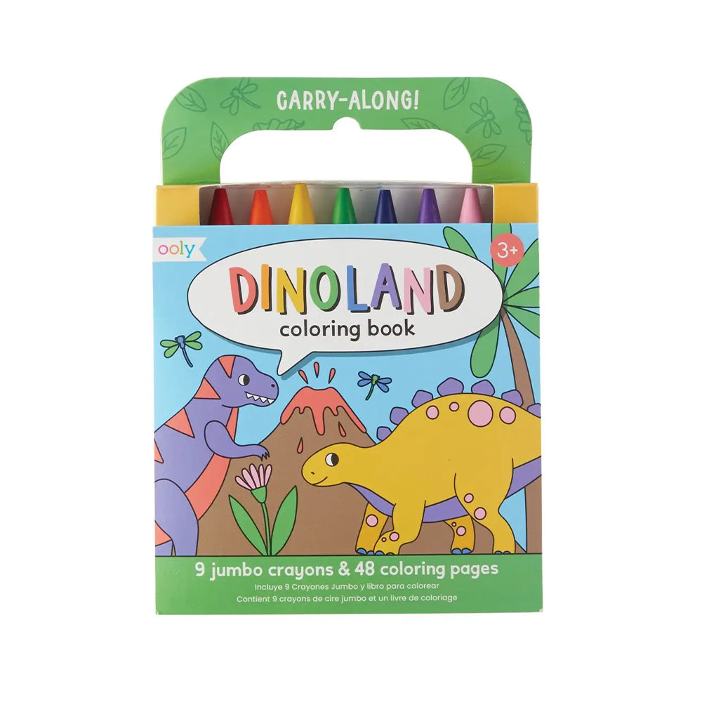 Carry Along Crayon & Coloring Book Kit - Dinoland