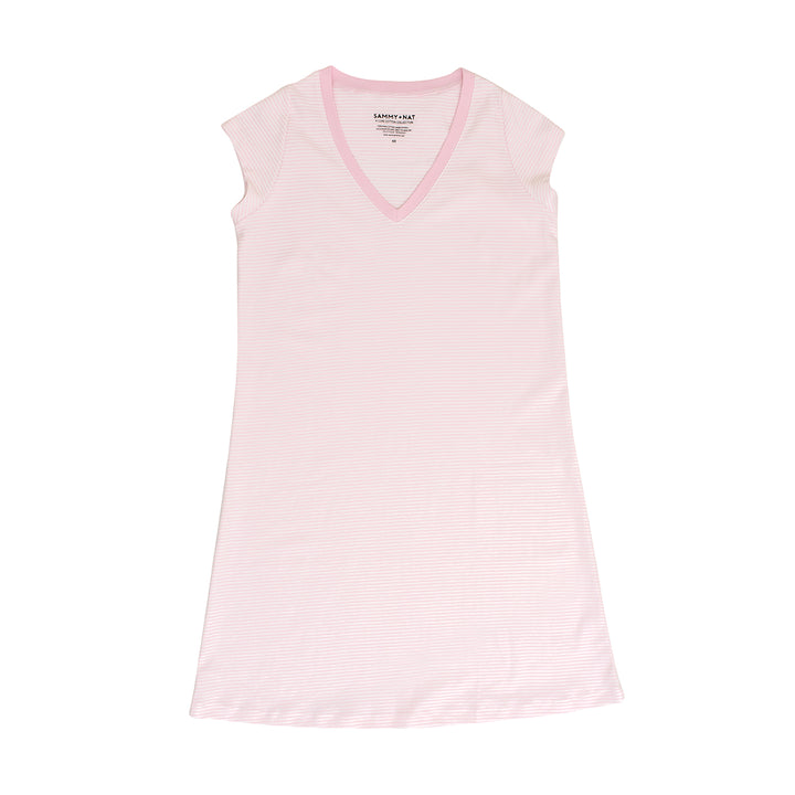 Women's Classic Stripe Nightgown in Pink