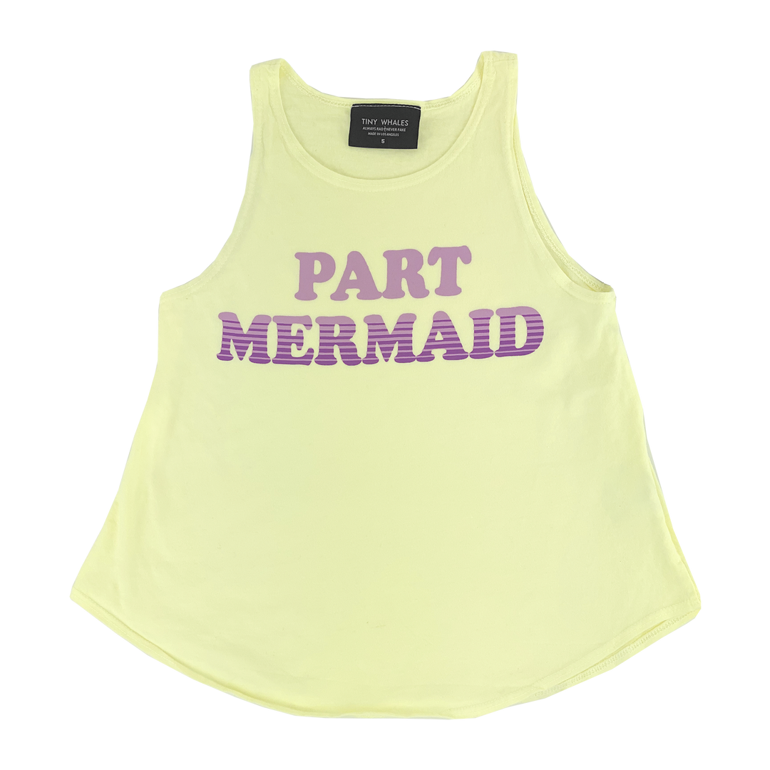 Part Mermaid Flowy Tank in Light Yellow