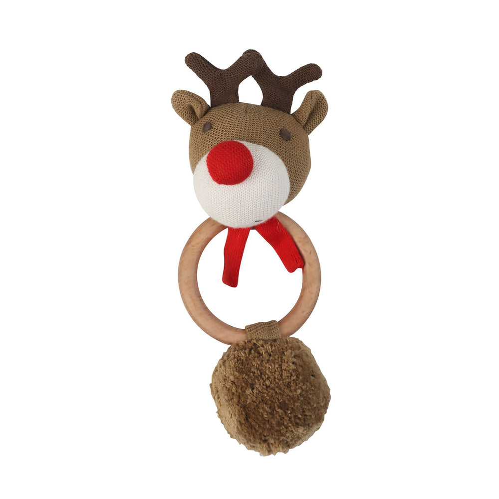 Organic Reindeer Rattle in Brown