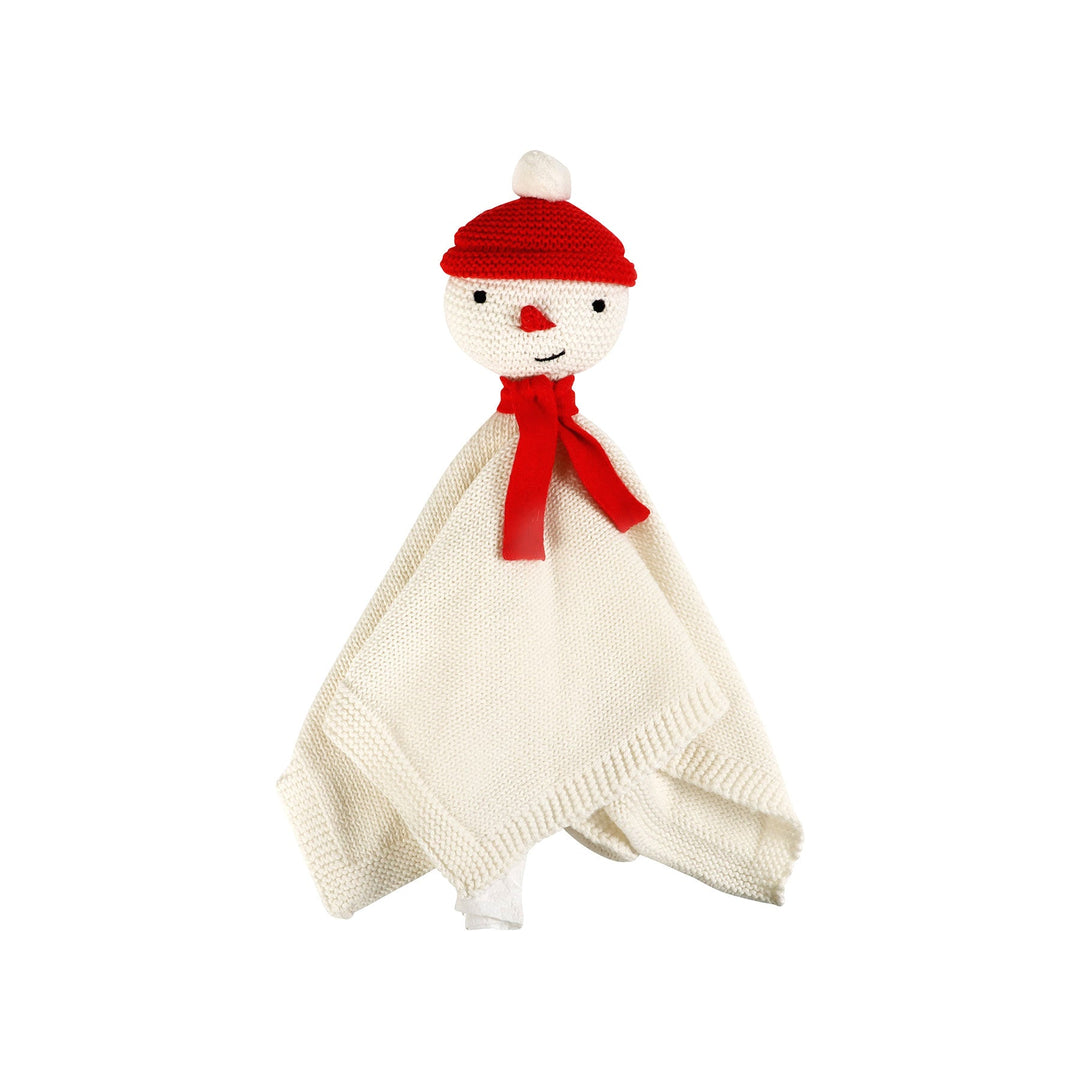 Organic Snowman Lovey in White